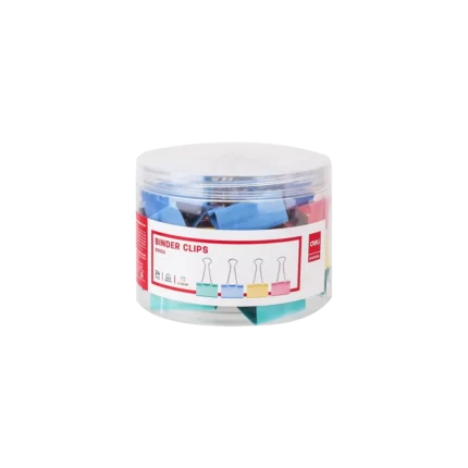 Deli Κλιπς Μεταλλική Πιάστρα 41mm Πολύχρωμα 24τμχ