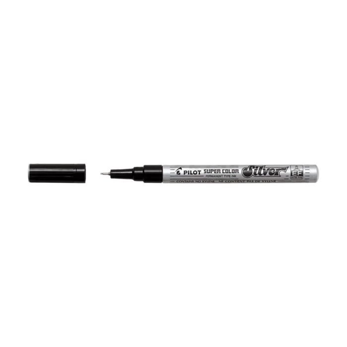 Pilot Super Color Μαρκαδόρος Ανεξίτηλος Extra Fine 1.0mm Ασημί