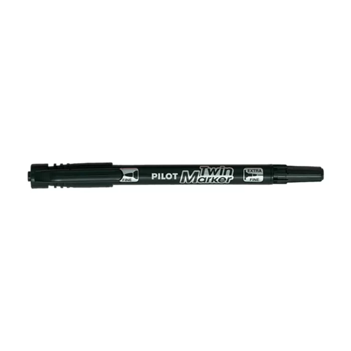 Pilot Twin Marker Μαρκαδόρος Ανεξίτηλος 0.8 / 2.0mm Μαύρο