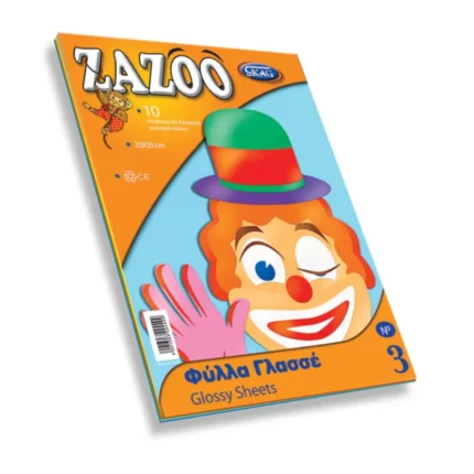 Skag Μπλοκ Γλασέ Zazoo No 3 Πολύχρωμο 25x35cm 10φύλλα