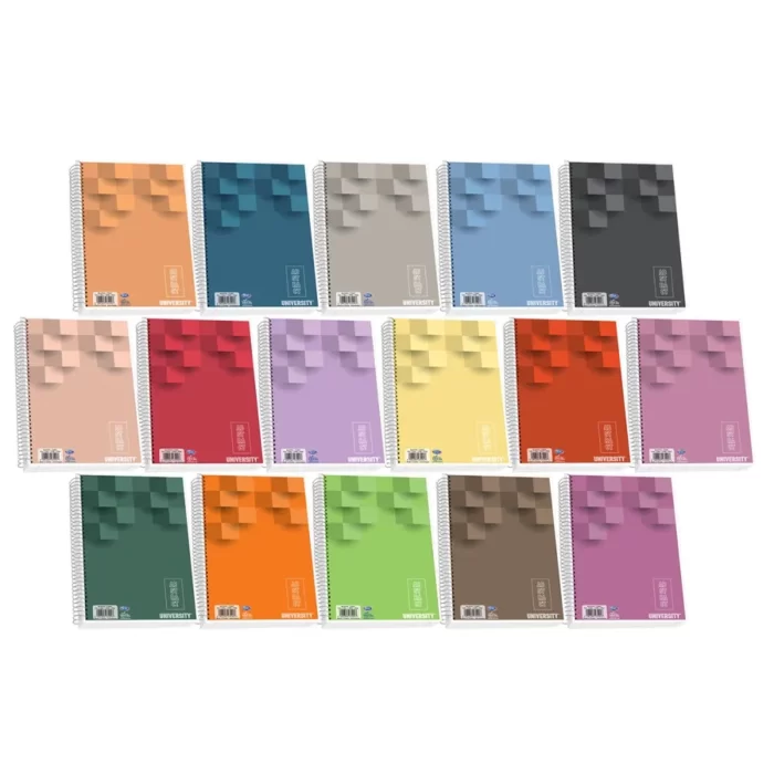 Skag Σπιράλ Τετράδιο Ριγέ 17x25 5Θ University Laminated (Διάφορα Σχέδια/Χρώματα)