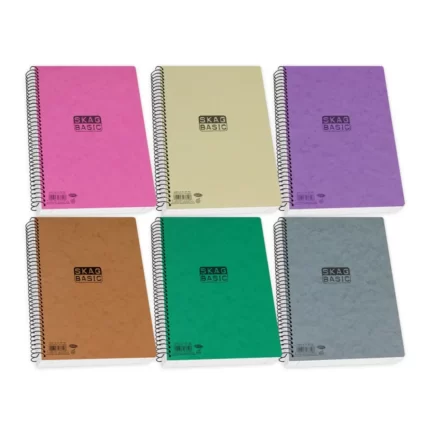 Skag Σπιράλ Τετράδιο Ριγέ Α4 5Θ Basic (Διάφορα Σχέδια/Χρώματα)