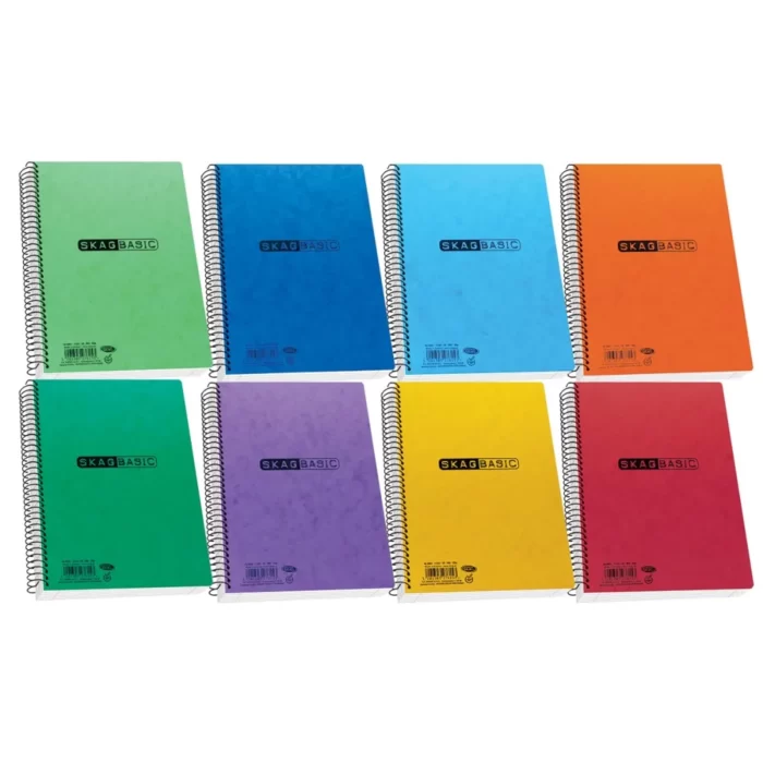 Skag Σπιράλ Τετράδιο Ριγέ 17x25 2Θ Basic (Διάφορα Σχέδια/Χρώματα)