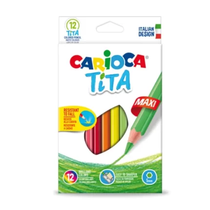 ΚΡΑΓΙΟΝ ΧΡΩΜΑΤΙΣΤΑ CARIOCA ΤΙΤΑ JUMBO 12 χρωμ.