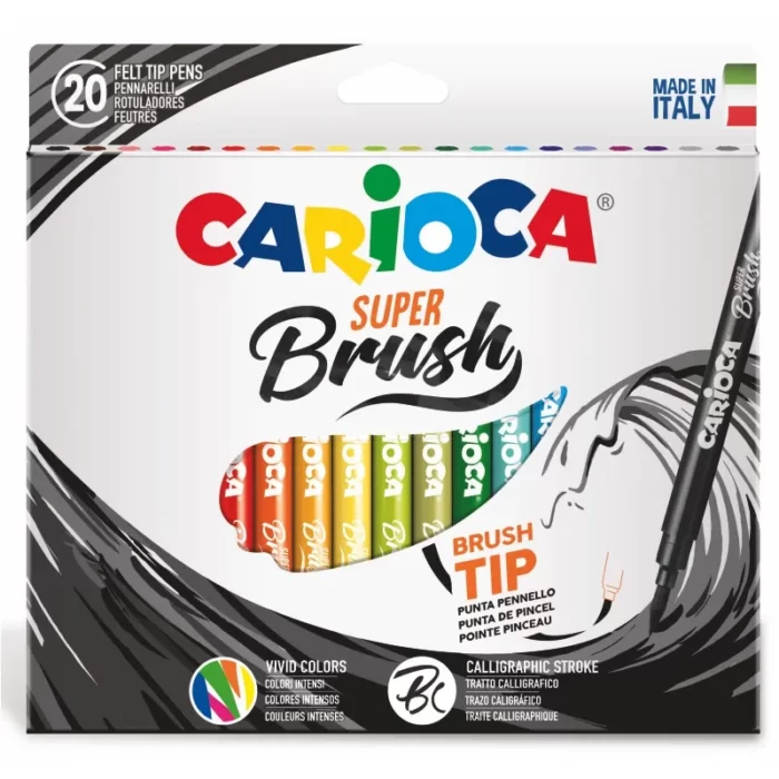 ΜΑΡΚΑΔΟΡΟΙ CARIOCA SUPER  BRUSH 20χρωμ.