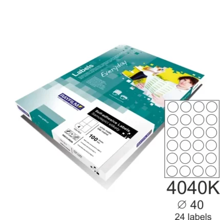 ΕΤΙΚΕΤΕΣ RAYFILM ECO Α4 ΣΤΡΟΓΓΥΛΕΣ Φ40mm 100φ.