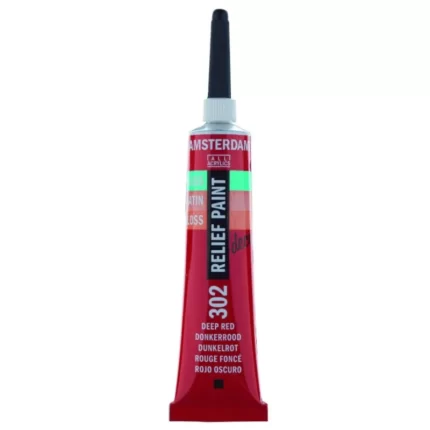 TALENS AMSTERDAM RELIEF PAINT 20ml (περίγραμμα) DEEP RED No 302