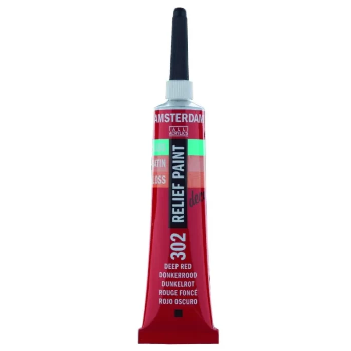 TALENS AMSTERDAM RELIEF PAINT 20ml (περίγραμμα) DEEP RED No 302