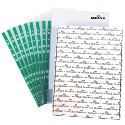 ΖΕΛΑΤΙΝΕΣ DURABLE ΚΡΙΚ ΑΝΩ Α4 GLASS CLEAR (πράσινες τρύπες)