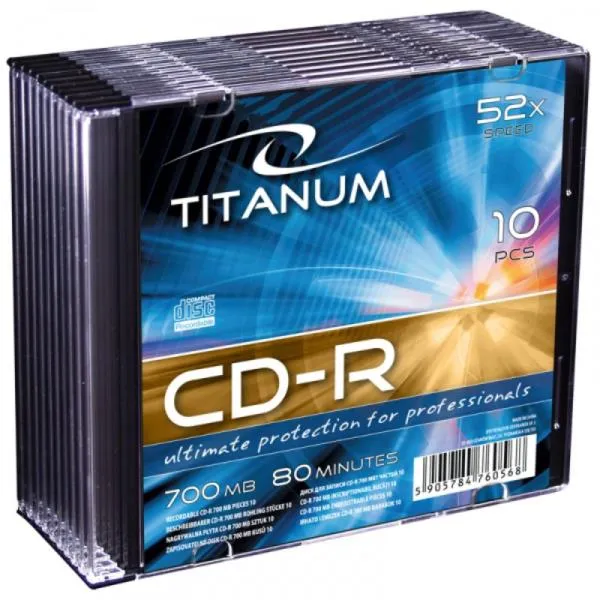 CD-R 700 MB 52x TITANUM SLIM CASE (2029)