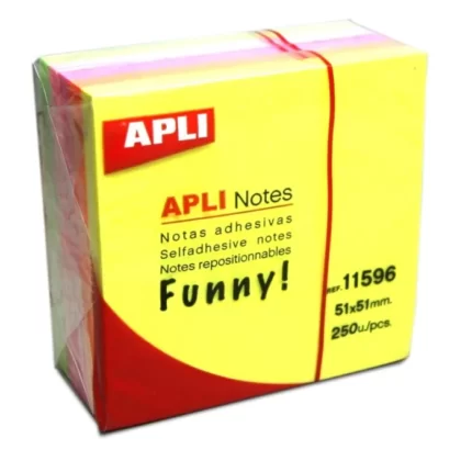APLI NOTES 51Χ51 ΜΙΝΙ ΚΥΒΟΣ BRIGHT ΑΥΤΟΚΟΛΛΗΤΑ 250Φ