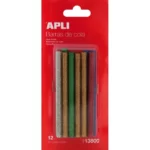 APLI GLITTER ΘΕΡΜΟΚΟΛΛΑ ΑΝΤΑΛΛΑΚΤΙΚΟ 12 τεμ