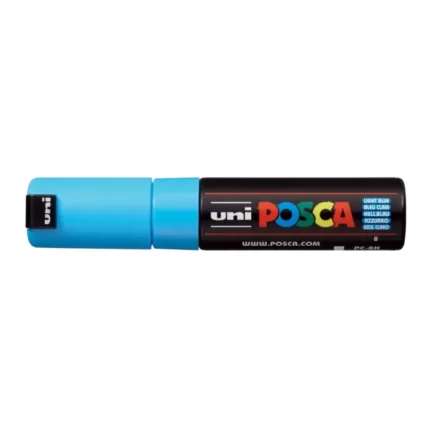 Μαρκαδόρος POSCA CHISEL TIP 8mm Ανοιχτό Μπλε