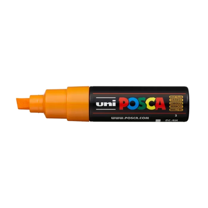 Μαρκαδόρος POSCA CHISEL TIP 8mm Ανοιχτό Πορτοκαλί