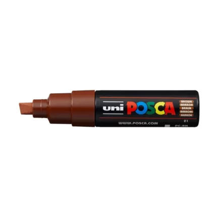 Μαρκαδόρος POSCA CHISEL TIP 8mm Καφέ
