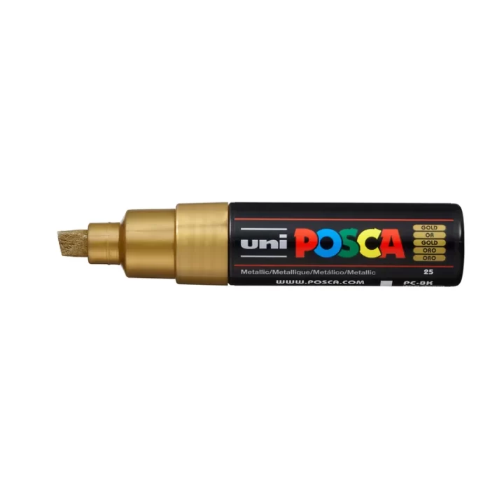 Μαρκαδόρος POSCA CHISEL TIP 8mm Χρυσό
