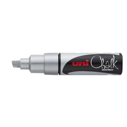 Μαρκαδόρος Uni-Ball Chalk Marker (υγρής κιμωλίας) 8mm Ασημί