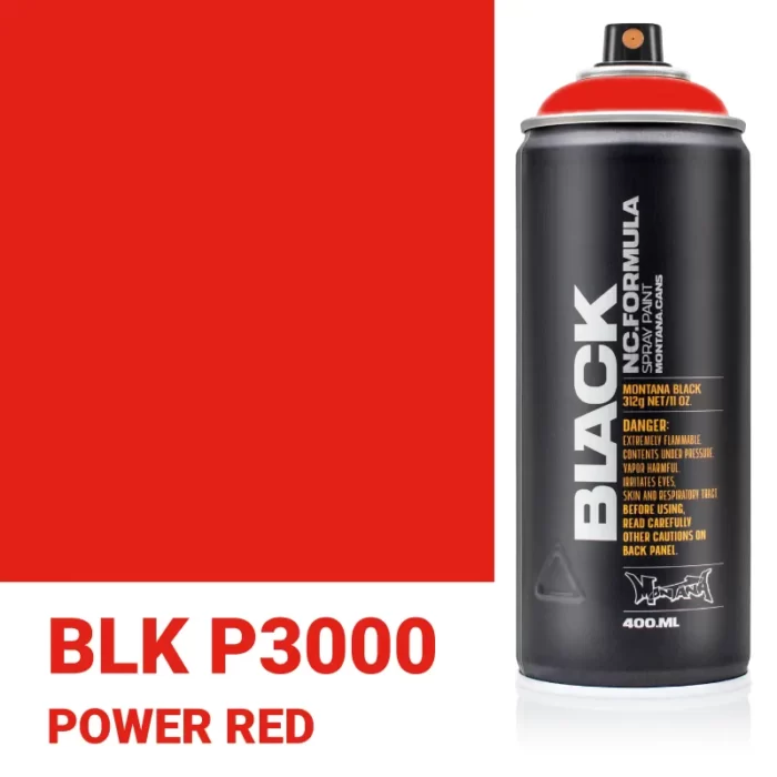 Σπρέι Graffiti Montana Black Cans 400 BLK P 3000 Power Red