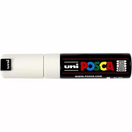 Μαρκαδόρος POSCA CHISEL TIP 8mm Άσπρο