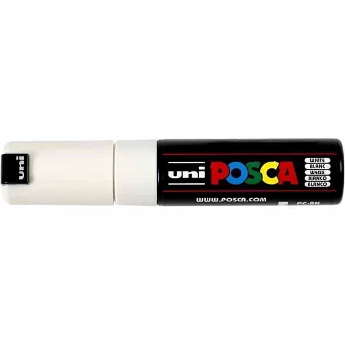 Μαρκαδόρος POSCA CHISEL TIP 8mm Άσπρο