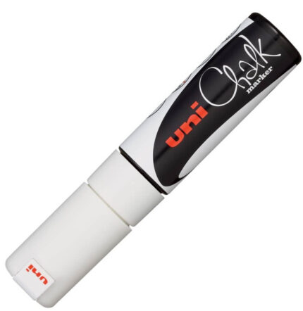 Μαρκαδόρος Υγρής Κιμωλίας Uni Chalk Marker White 8mm