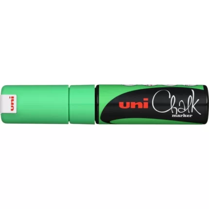 Μαρκαδόρος Υγρής Κιμωλίας Uni Chalk Marker Fluo Green 8mm