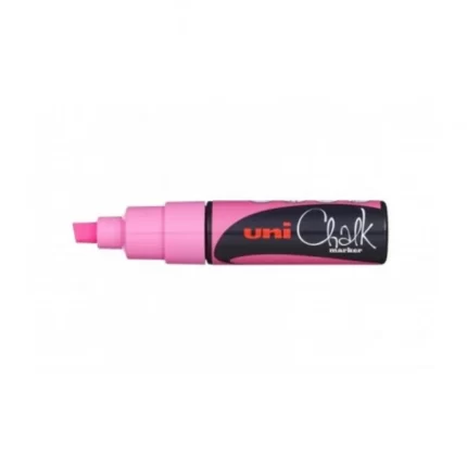 Μαρκαδόρος Υγρής Κιμωλίας Uni Chalk Marker Fluo Pink 8mm