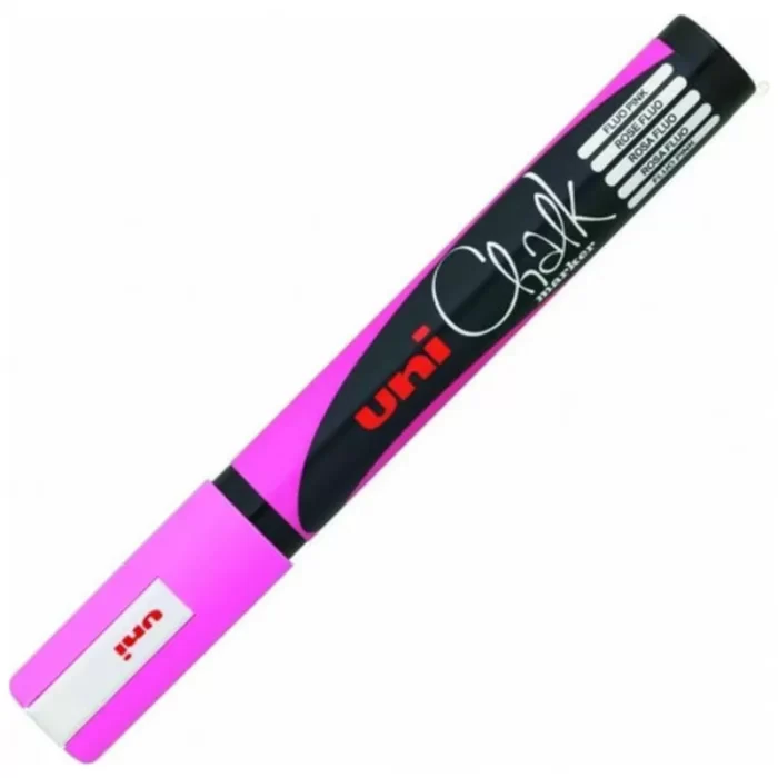 Μαρκαδόρος Υγρής Κιμωλίας Uni Chalk Marker Fluo Pink