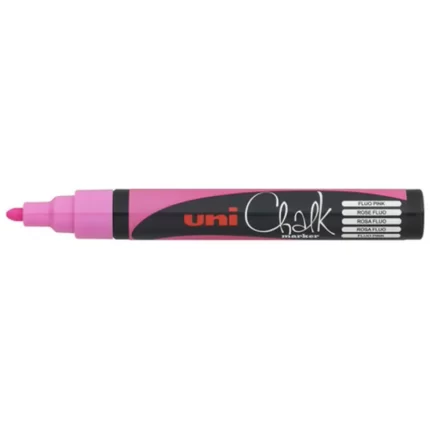 Μαρκαδόρος Υγρής Κιμωλίας Uni Chalk Marker Fluo Pink