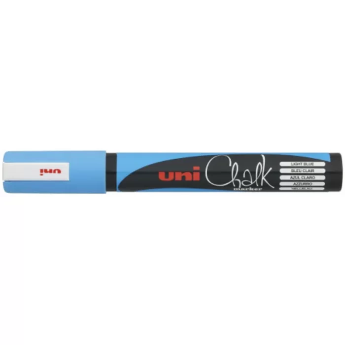 Μαρκαδόρος Υγρής Κιμωλίας Uni Chalk Marker Light Blue