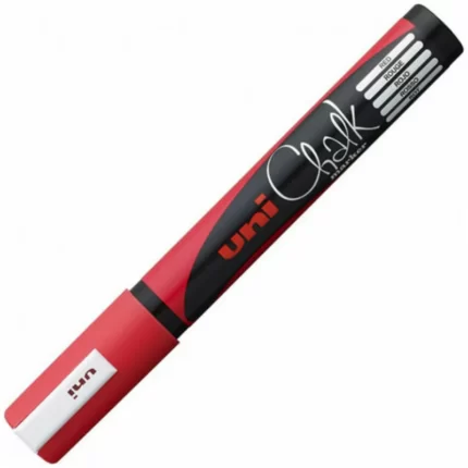 Μαρκαδόρος Υγρής Κιμωλίας Uni Chalk Marker Red