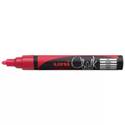 Μαρκαδόρος Υγρής Κιμωλίας Uni Chalk Marker Red