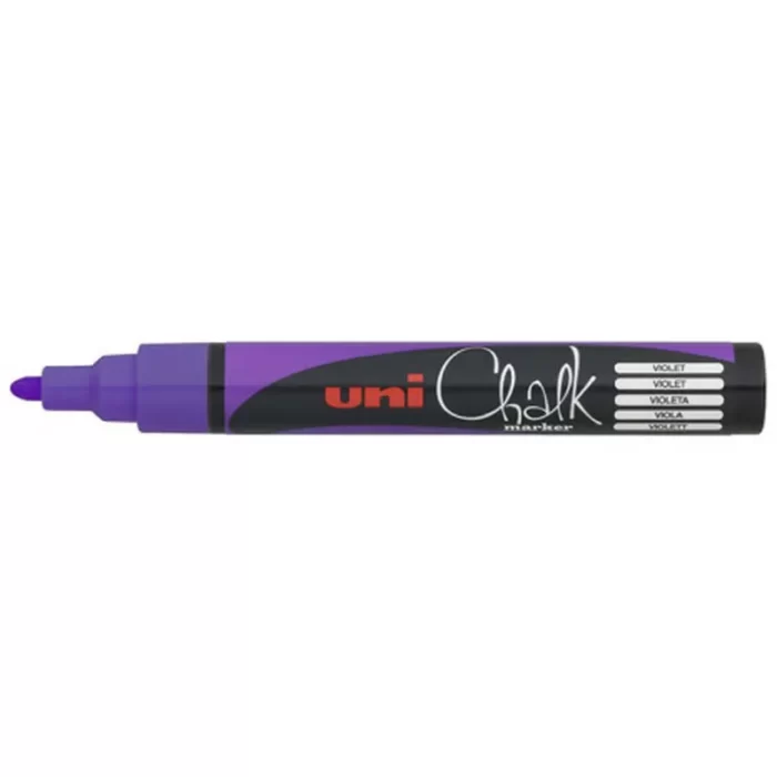 Μαρκαδόρος Υγρής Κιμωλίας Uni Chalk Marker Violet