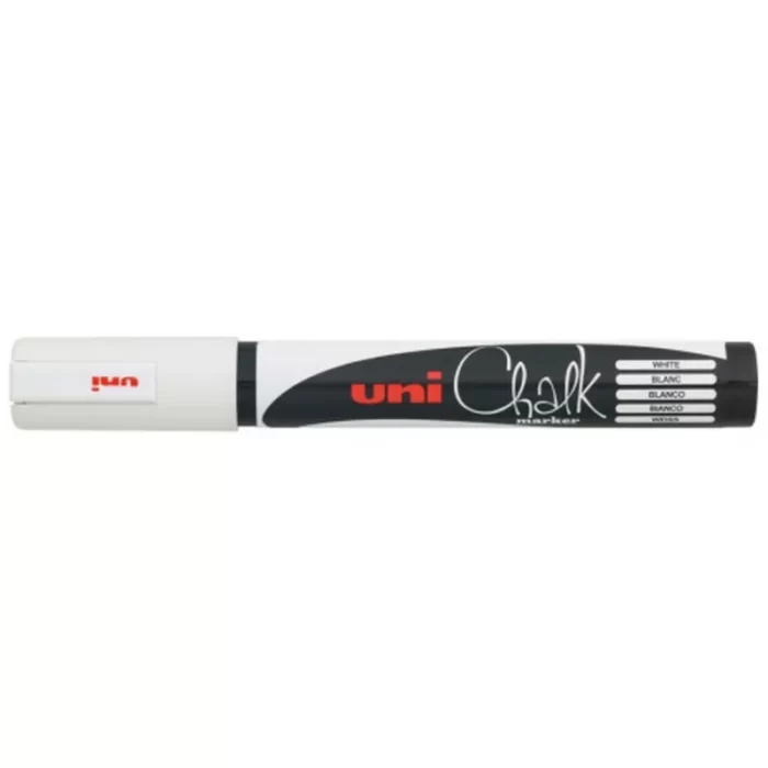 Μαρκαδόρος Υγρής Κιμωλίας Uni Chalk Marker White