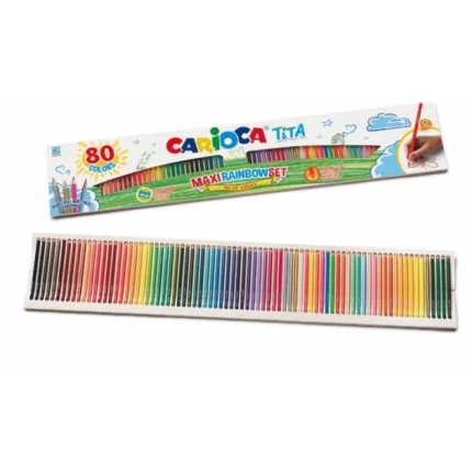 Ξυλομπογιές Carioca Tita Maxi Rainbow Σετ 80χρωμ.