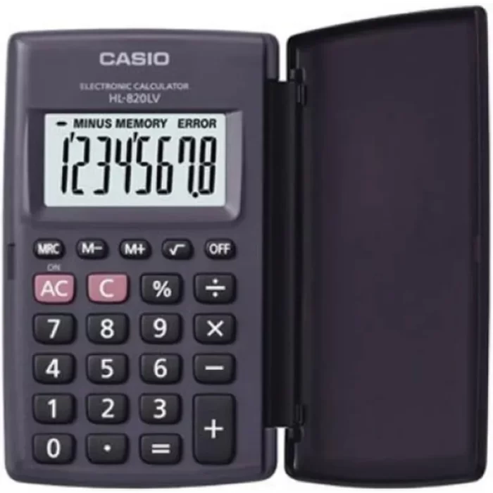 Αριθμομηχανή Casio HL-820LV (8 Ψηφίων) - Μαύρη