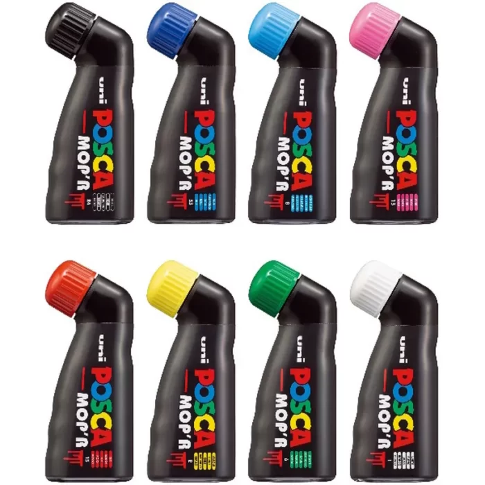 Μαρκαδόρος POSCA MOP'R 3.0-19.0mm ΣΕΤ (8 χρωμάτων)