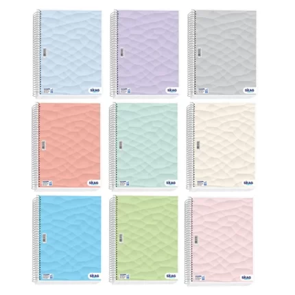 Skag Σπιράλ Τετράδιο Ριγέ Α4 60φυλλο 2Θ Abstract (διάφορα χρώματα)