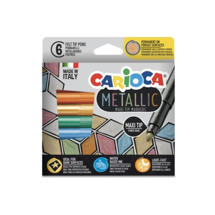 Μαρκαδόροι CARIOCA METALLIC 6 μεταλικά χρώματα