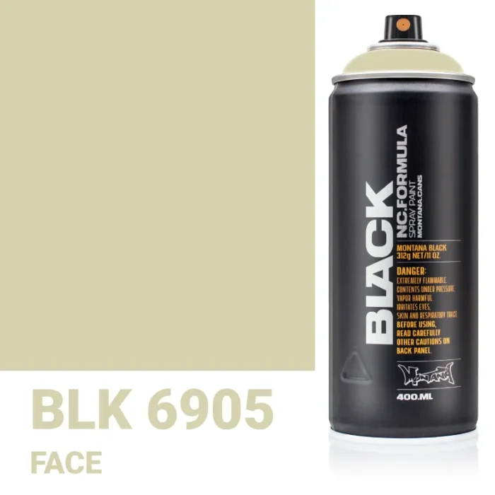 Σπρέι Graffiti Montana Black Cans 400 BLK 6905 Face