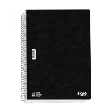 ΤΕΤΡΑΔΙΟ ΣΠΙΡΑΛ SKAG BASIC Α4 2Θ 60φ ΜΑΥΡΟ
