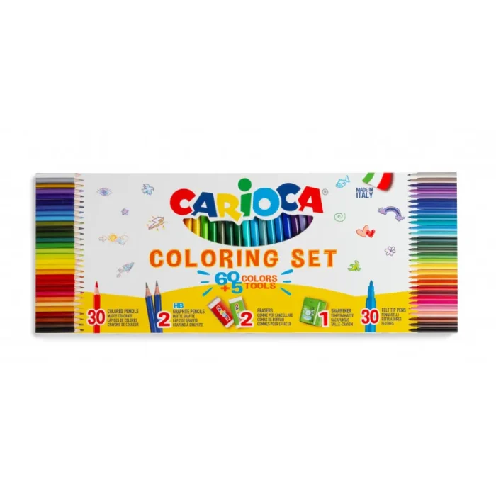 Σετ Ζωγραφικής Carioca Coloring Set 65τμχ