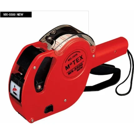 Motex MX-5500 Μηχανικός Ετικετογράφος Χειρός Μονός Κόκκινο