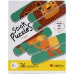 STICK PUZZLES: 12 ΖΩΑ (12 ΠΑΖΛ- 36 ΚΟΜΜΑΤΙΑ)