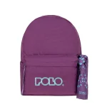 ΣΑΚΙΔΙΟ ORIGINAL DOUBLE SCARF EGGPLANT-TURQUOISE/ΜΕΛΙΤΖΑΝΙ-ΤΙΡΚΟΥΑΖ - Image 3